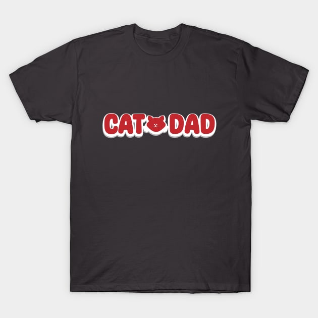 Cat Dad T-Shirt by Geneblu